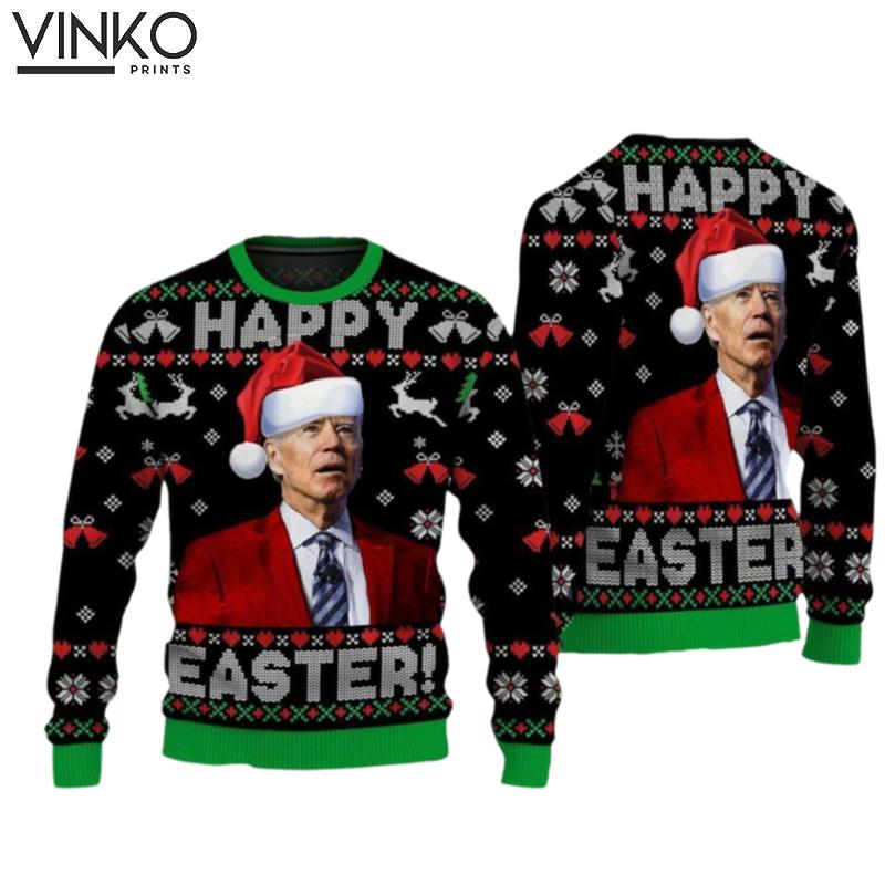 Christmas 2023 Santa Joe Biden Merry Easter Ugly Christmas Sweater