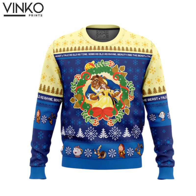 Christmas Beauty and the Beast Disney Ugly Christmas Sweater