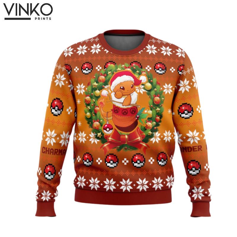 Christmas Charmander Pokemon Ugly Christmas Sweater