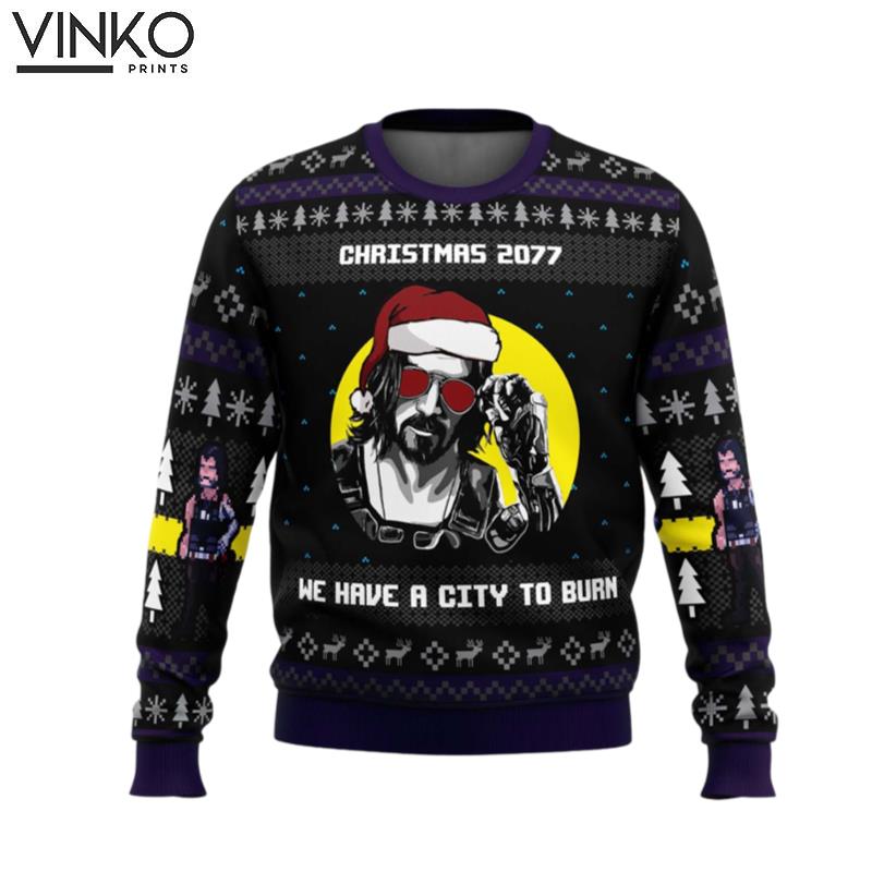 Christmas Cyberpunk 2077 Ugly Christmas Sweater