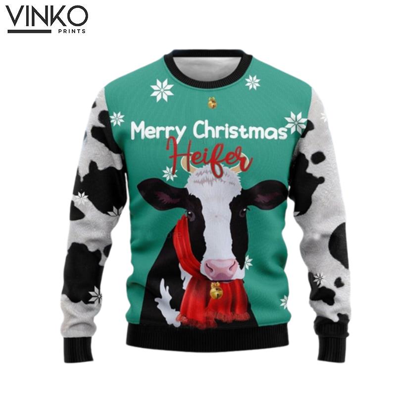 Christmas Day Gift Merry christmas Heifer for men and women Ugly Christmas Sweater