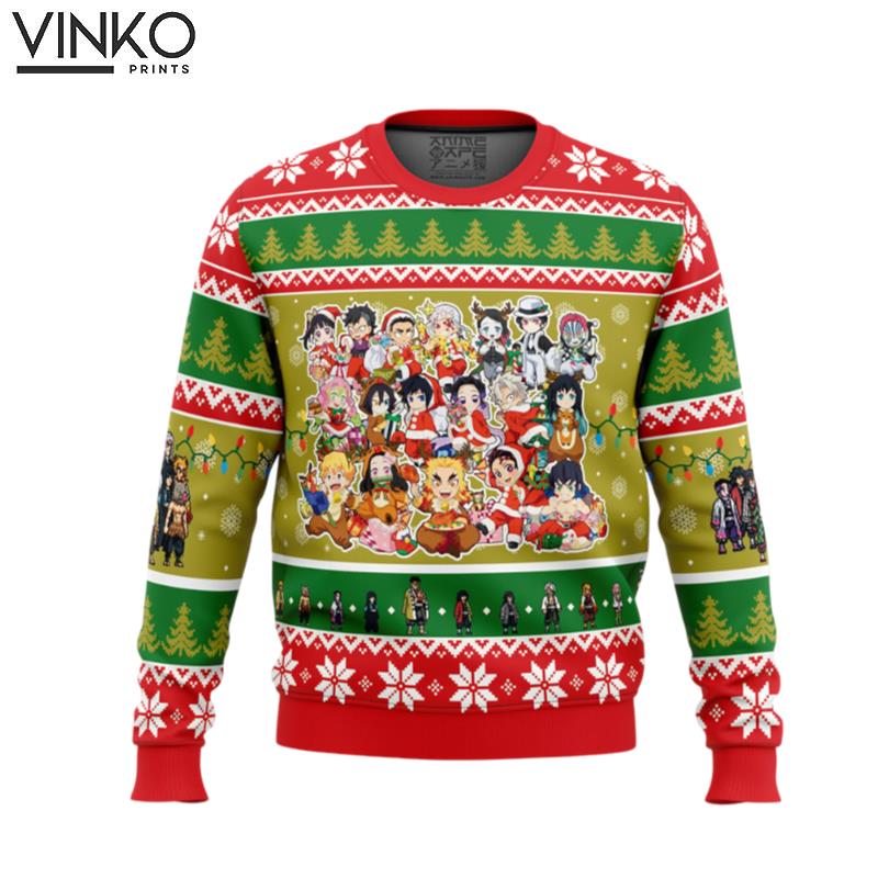 Christmas Demon Slayer Squad Demon Slayer Ugly Christmas Sweater