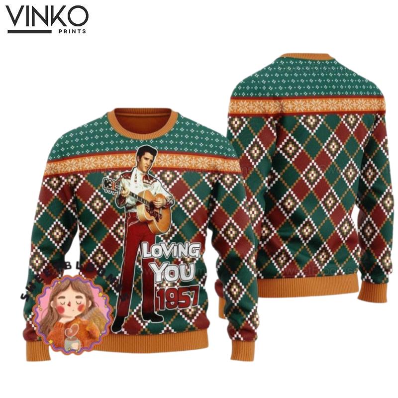 Christmas Elvis Elvis Elvis Presley Ugly Christmas Sweater