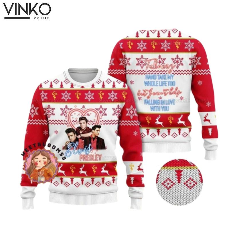 Christmas Elvis Elvis Elvis Presley Ugly Xmas Ugly Christmas Sweater