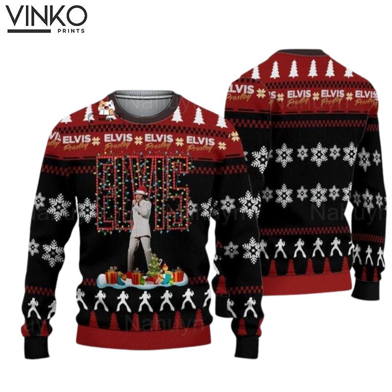 Christmas Elvis Presley Elvis Presley Elvis Xmas Ugly Christmas Sweater