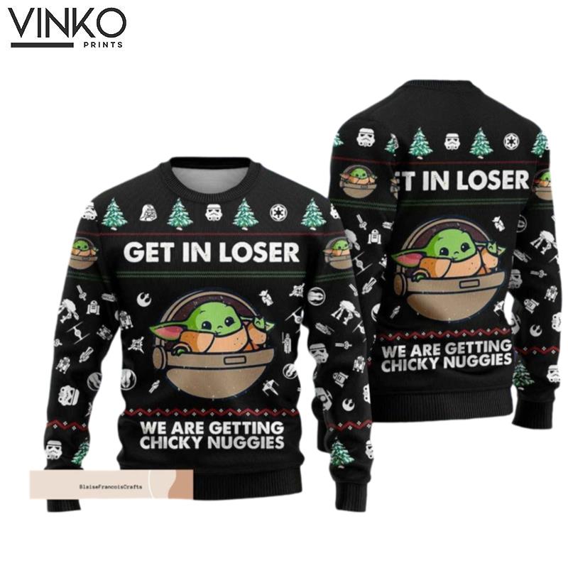 Christmas Get In Loser Baby Yoda Ugly Christmas Sweater