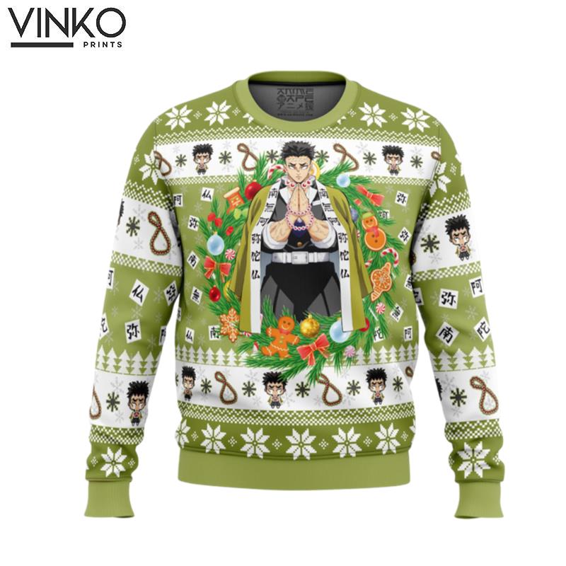 Christmas Gyomei Himejema Demon Slayer Ugly Christmas Sweater