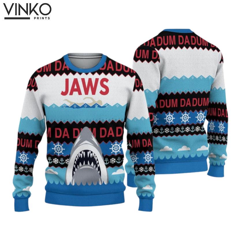 Christmas Jaws Movie Ugly Christmas Sweater