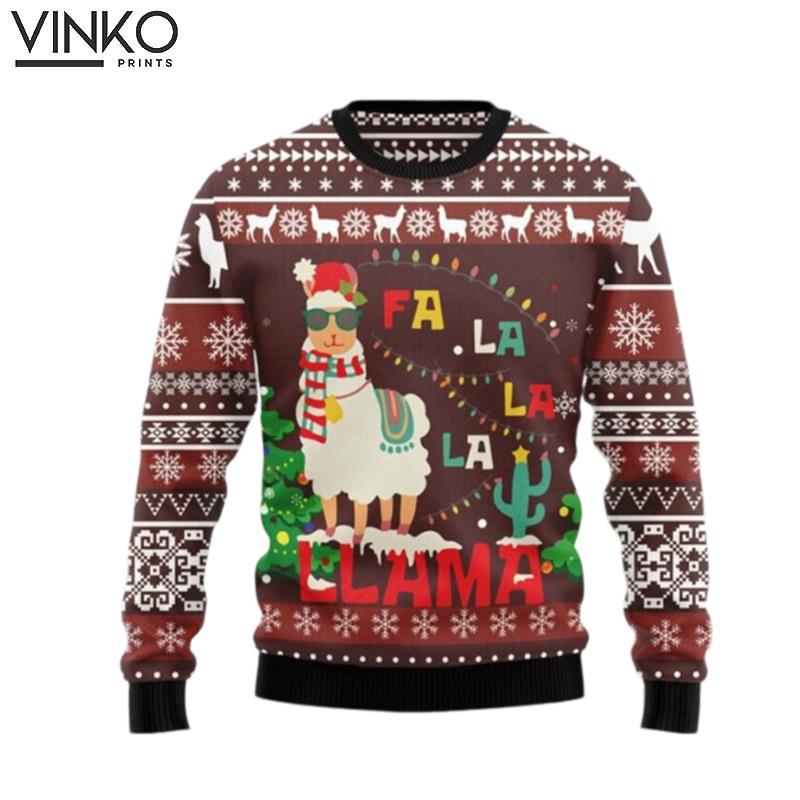 Christmas Llama Falalala for men and women Ugly Christmas Sweater