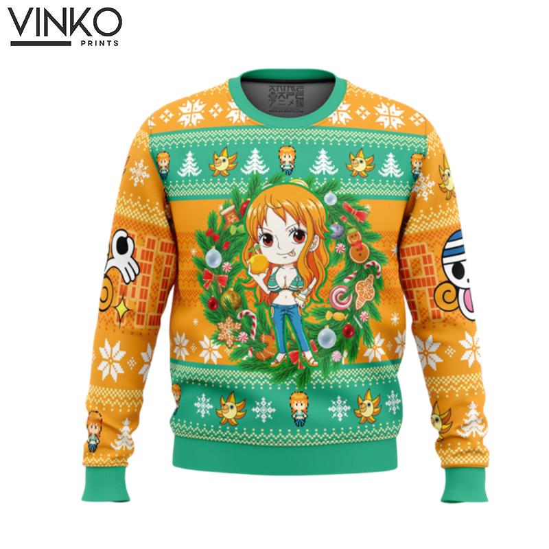 Christmas Nami One Piece Ugly Christmas Sweater