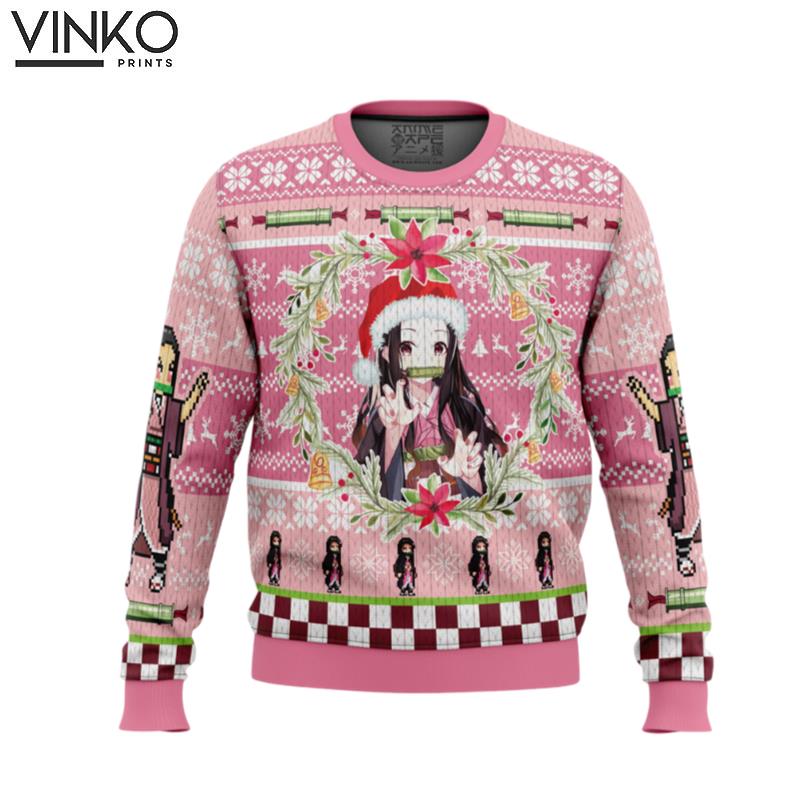 Christmas Nezuko Kamado Demon Slayer Ugly Christmas Sweater