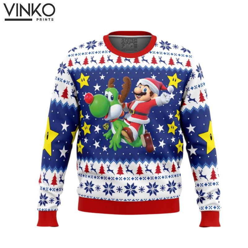 Christmas Odyssey Super Mario Bros Ugly Christmas Sweater