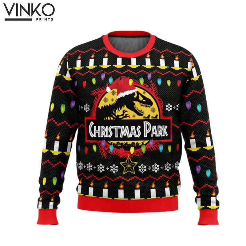 Christmas Park Jurassic Park Ugly Christmas Sweater