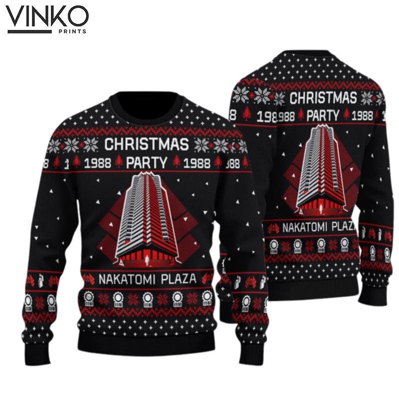 Christmas Party Nakatomi Plaza 3D Ugly Christmas Sweater