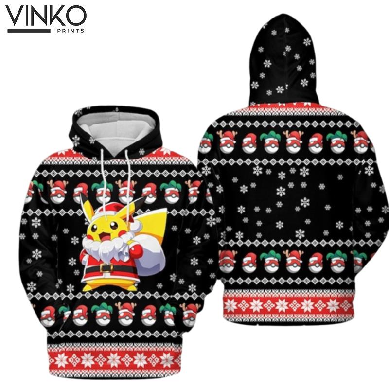 Christmas Pikachu Pokemon Ugly Christmas Hoodie