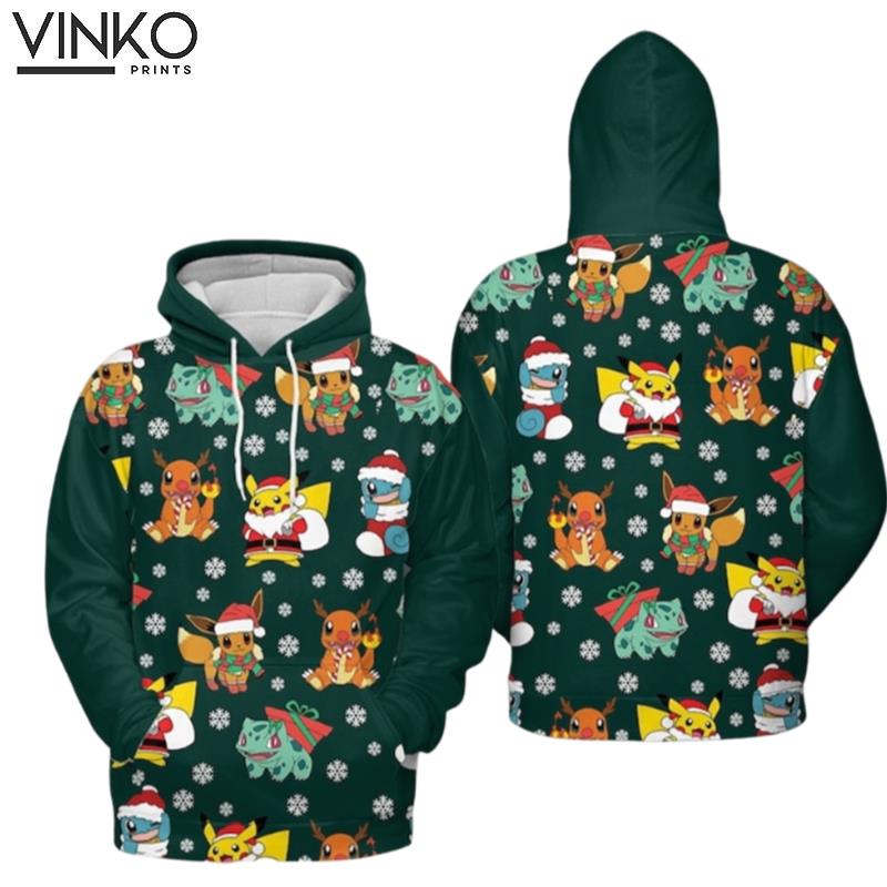 Christmas Pokemon Pikachu Hoodie