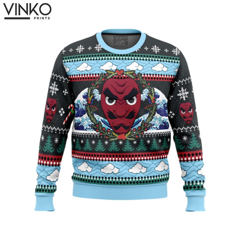 Christmas Sakonji Urokodaki Demon Slayer Ugly Christmas Sweater