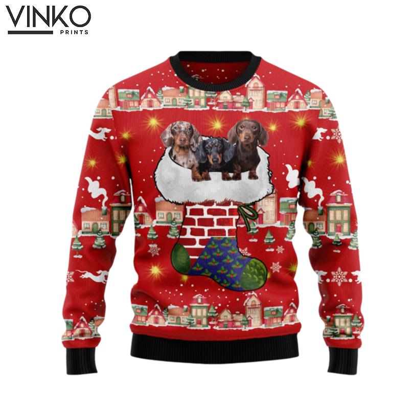 Christmas Shock Dachshund Light Up Ugly Christmas Sweater