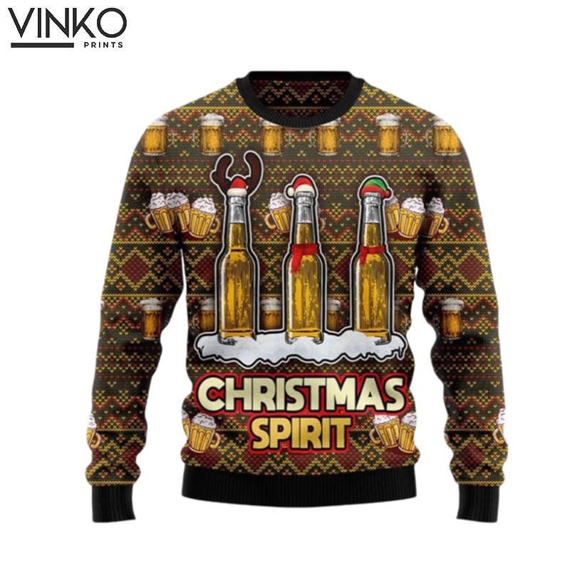 Christmas Spirit Beer Ugly Christmas Sweater