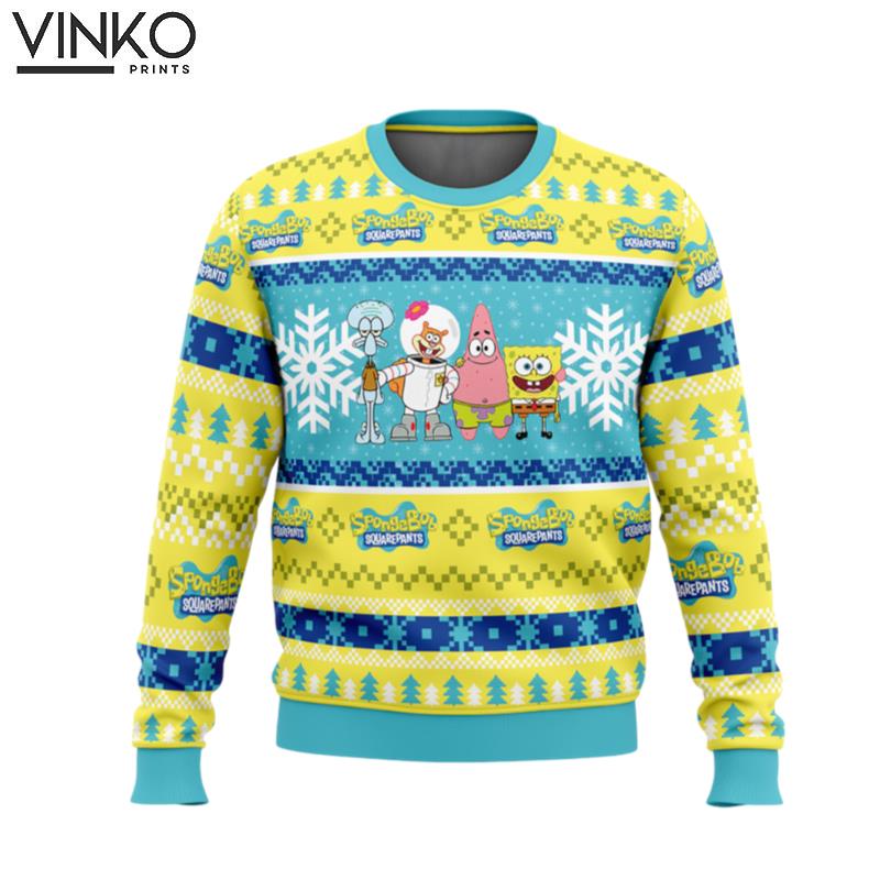 Christmas Spongebob Nickelodeon Ugly Christmas Sweater