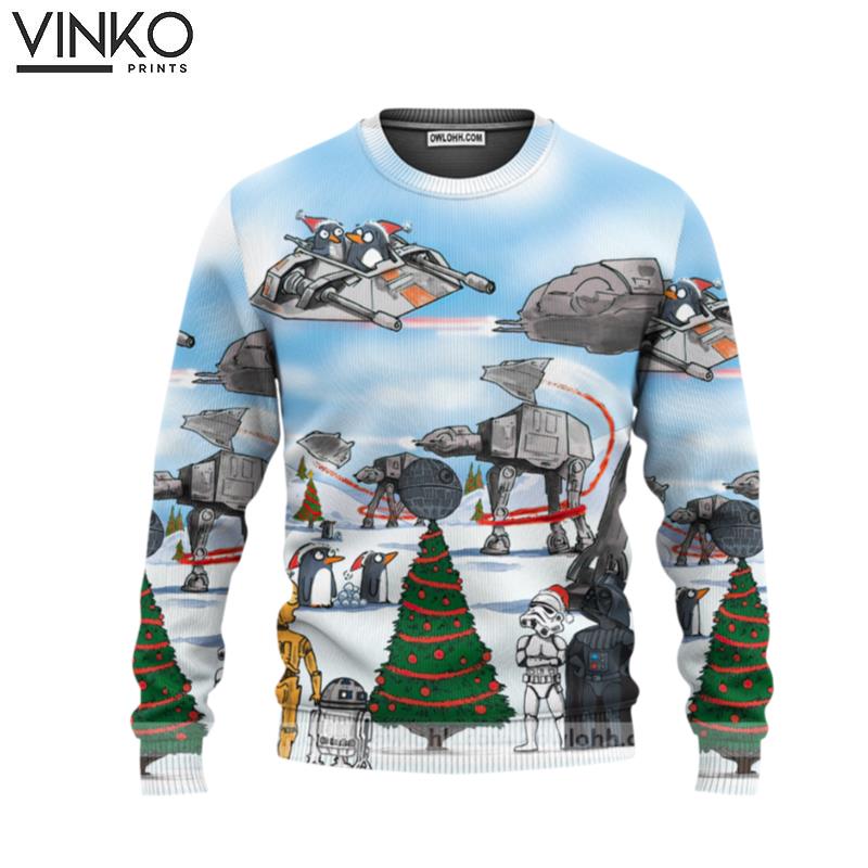 Christmas Star Wars Cartoon Christmas Funny Ugly Christmas Sweater