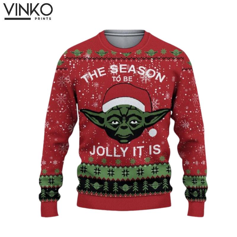 Christmas Star Wars The Mandalorian The Season To Be Jolly It Is Ugly Christmas Sweater