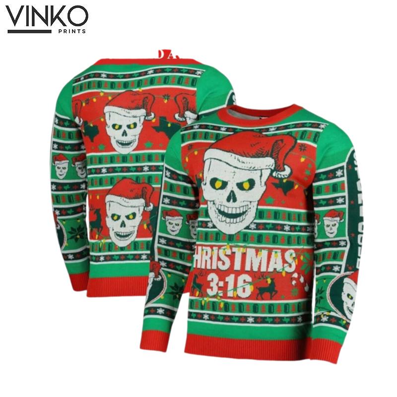 Christmas Stone Cold 3D Ugly Christmas Sweater