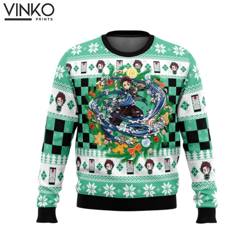 Christmas Tanjiro Kamado Demon Slayer Ugly Christmas Sweater