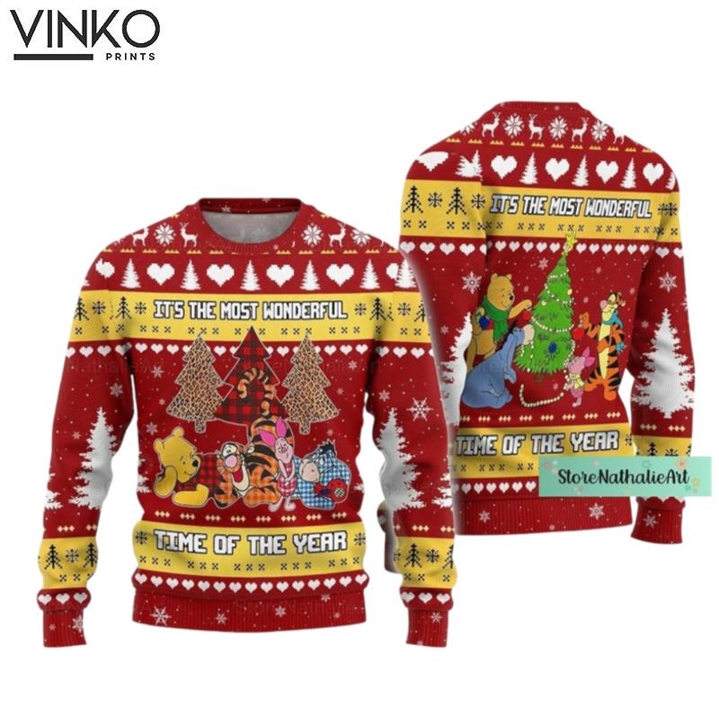 Christmas Winnie Pooh Pooh Bear Ugly Christmas Sweater