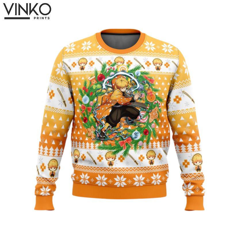 Christmas Zenitsu Agatsuma Demon Slayer Ugly Christmas Sweater