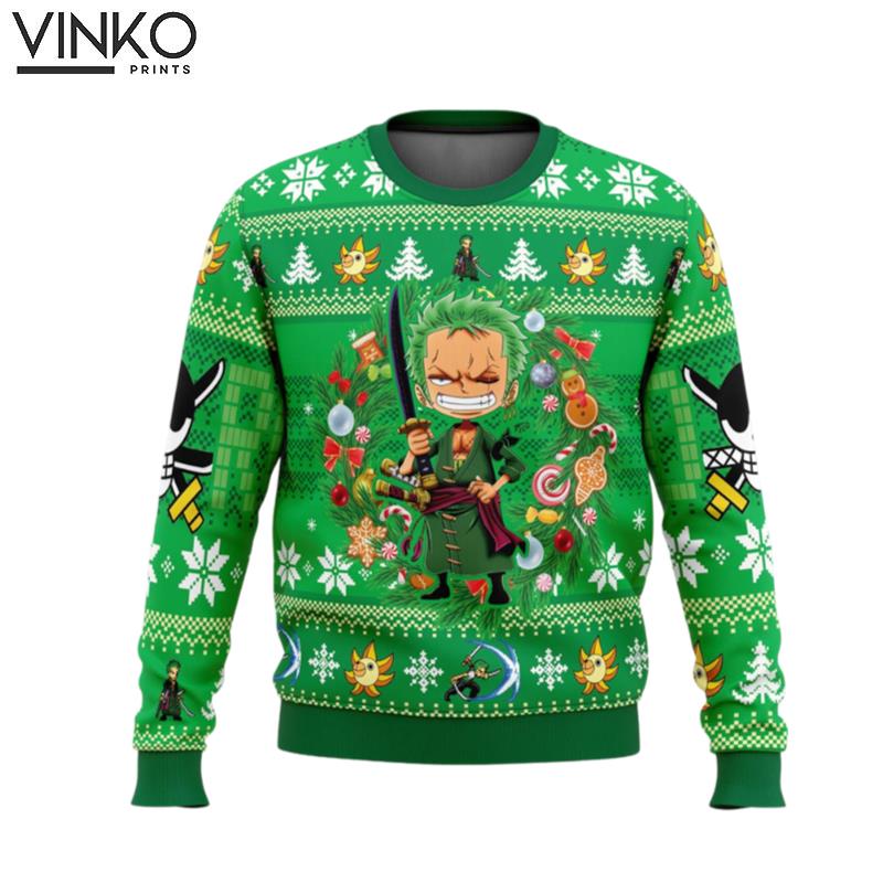 Christmas Zoro One Piece Ugly Christmas Sweater