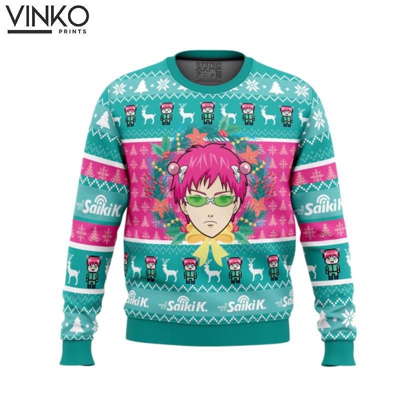 Christmas at School Saiki Kusuo no Psinan Ugly Christmas Sweater