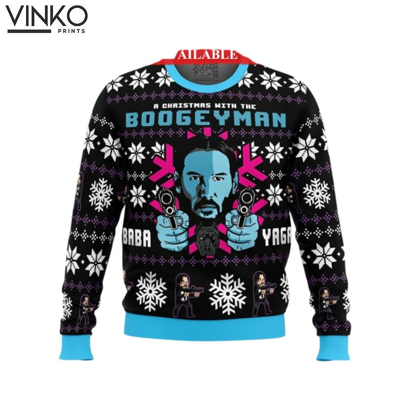 Christmas with the Boogeyman John Wick Ugly Christmas Sweater