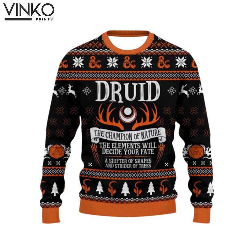 Classes Druid for men and women Christmas Xmas gift Ugly Christmas Sweater