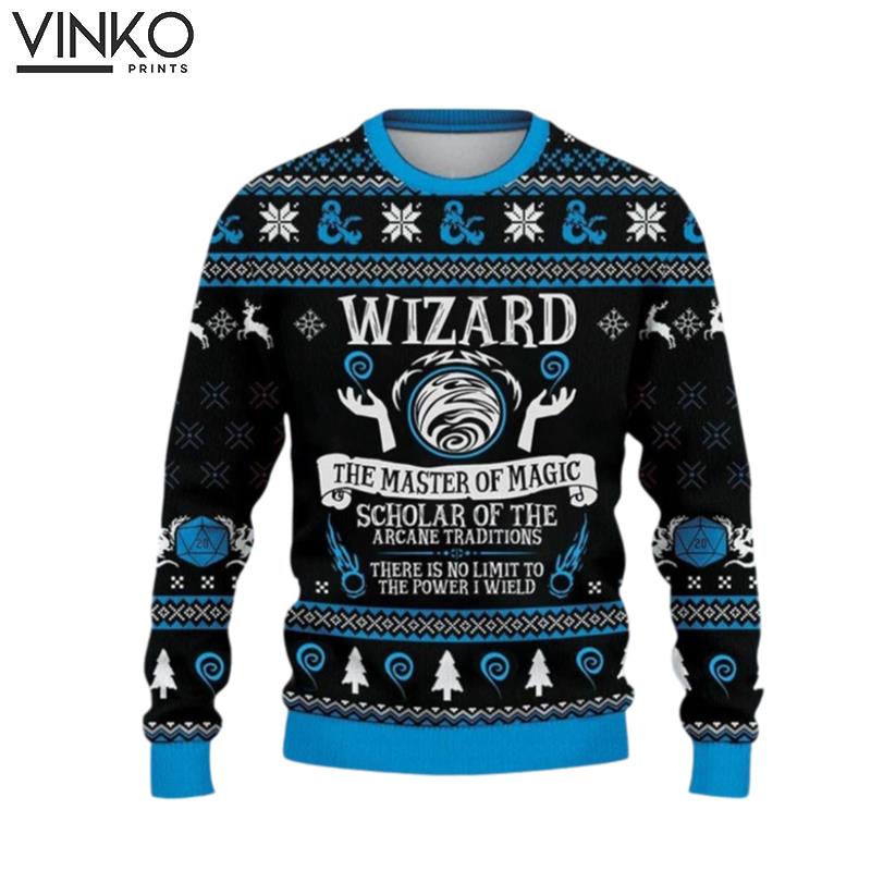 Classes Wizard Dungeon Master Ugly Christmas Sweater