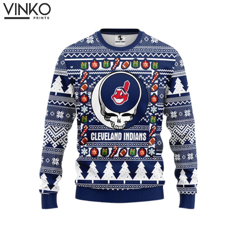 Cleveland Indians Grateful Dead Ugly Ugly Christmas Sweater