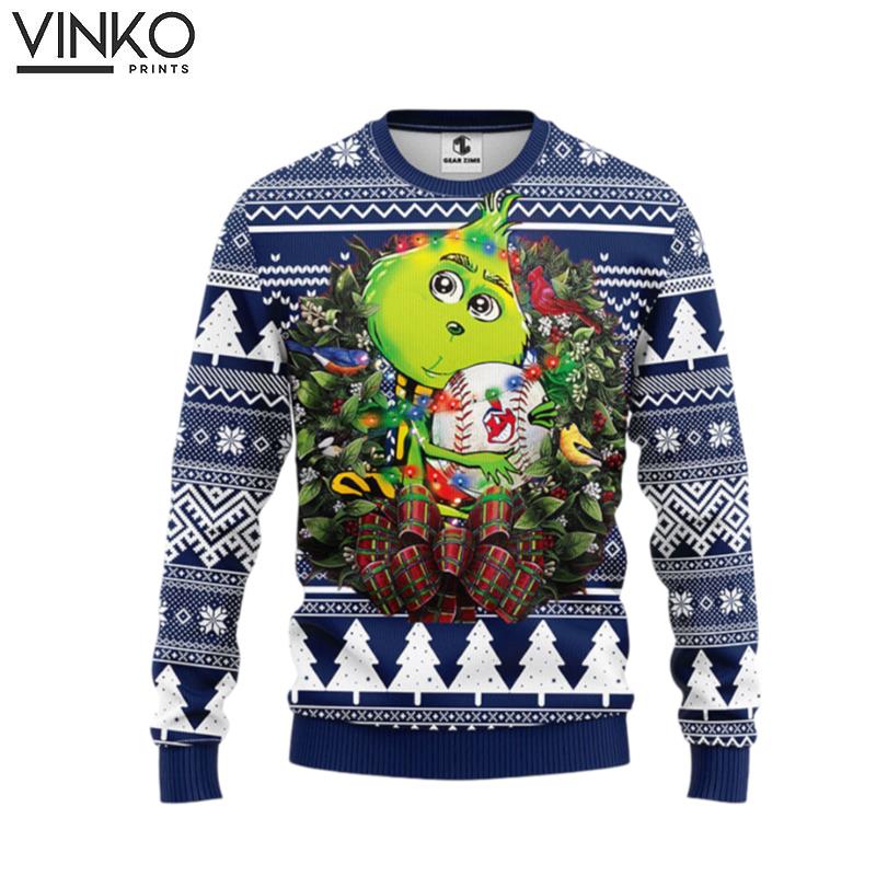 Cleveland Indians Grinch Hug Ugly Christmas Sweater