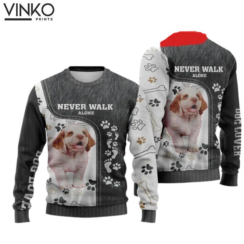 Clumber Spaniel Christmas Holiday Party Ugly Christmas Sweater