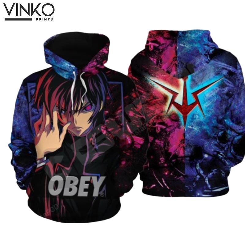 Code Geass Obey Inspired Hoodie