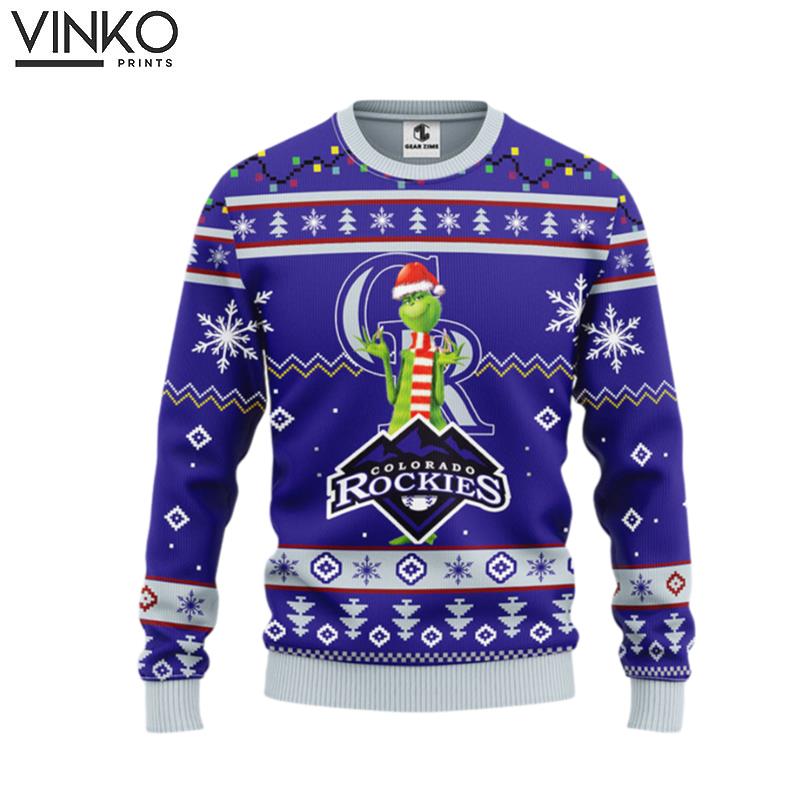 Colorado Rockies Funny Grinch Ugly Christmas Sweater