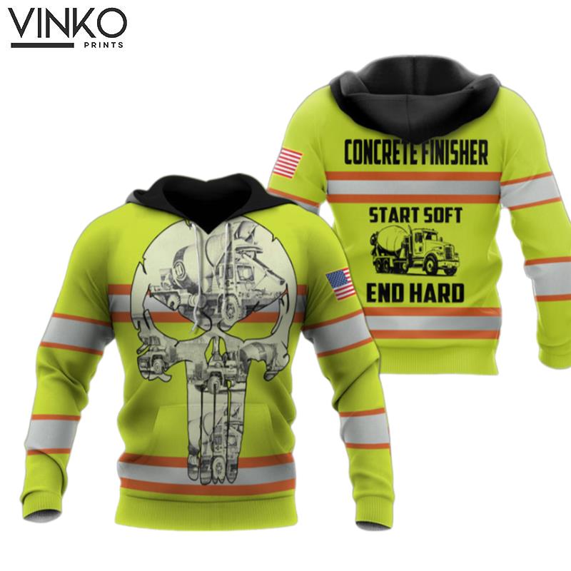 Concrete Finisher Start Soft End Hard S Hoodie