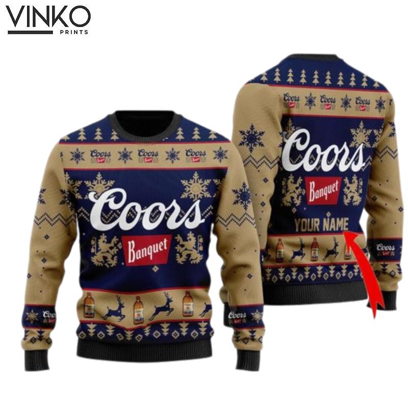 Coors Banquet Custom Ugly Christmas Sweater