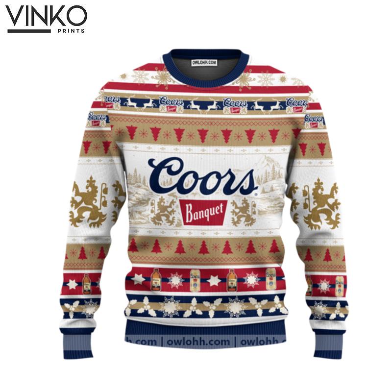 Coors Banquet Merry Christmas Ugly Christmas Sweater