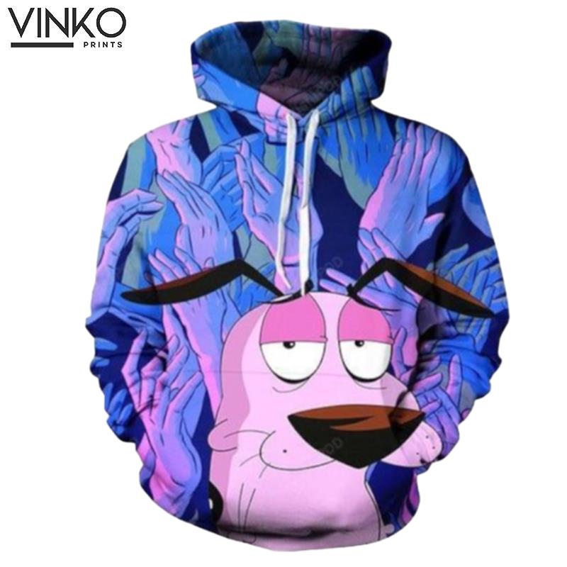 Courage The Cowardly Dog And Pered Custom Courage The Cowardly Dog Graphic Hoodie