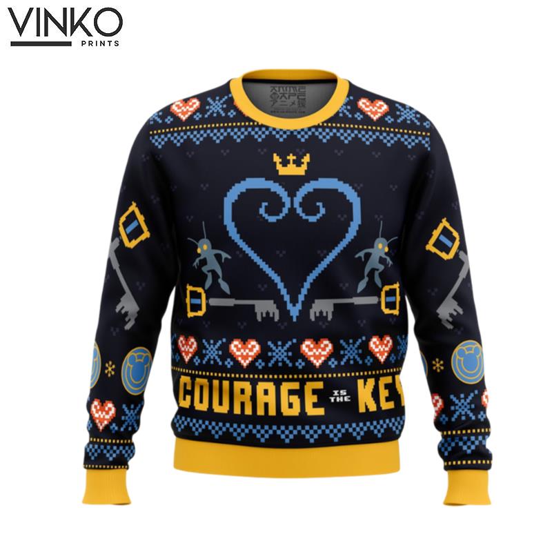 Courage is the Key Kingdom Hearts Ugly Christmas Sweater