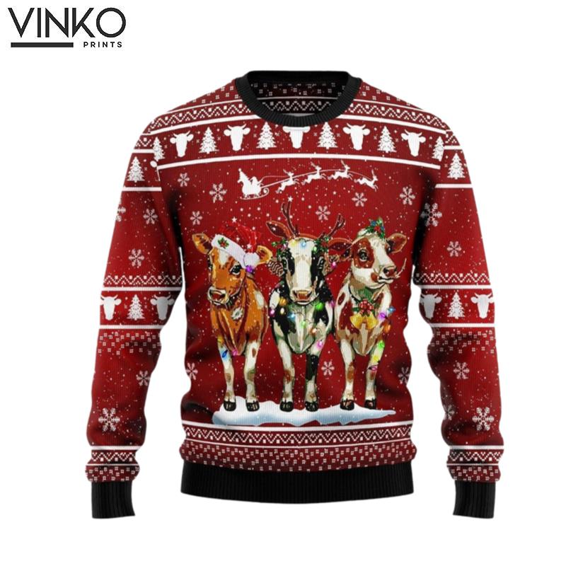 Cow Christmas Adult Ugly Christmas Sweater