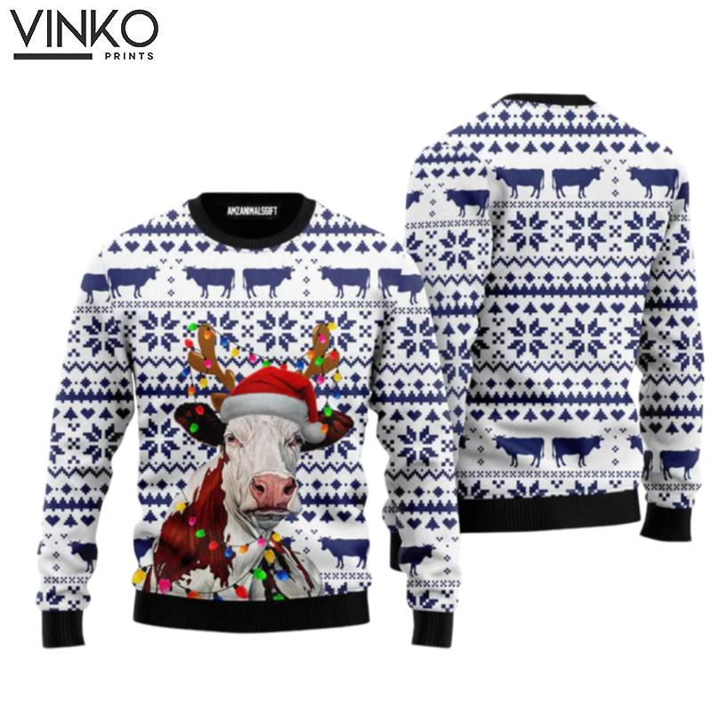 Cow Funny Christmas Cow Ugly Christmas Sweater