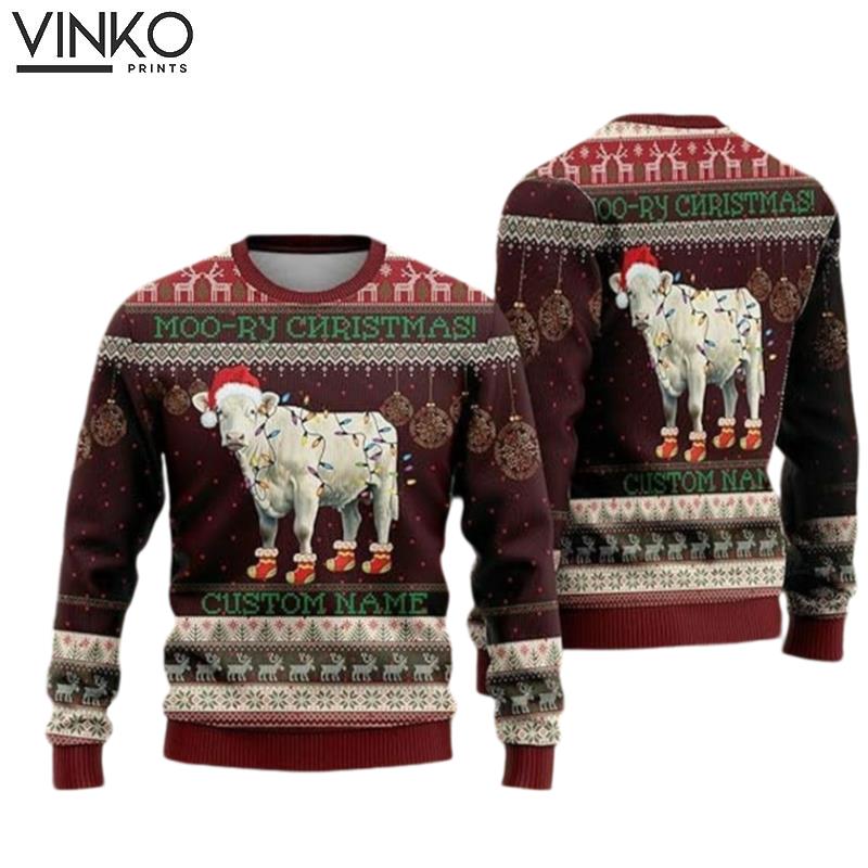 Cow Lovers CHoliday Ugly Christmas Sweater