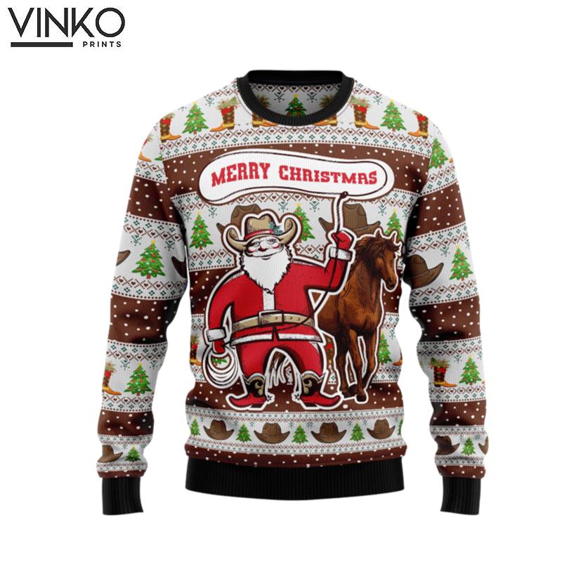 Cowboy Santa Claus TY239 Ugly Christmas Sweater