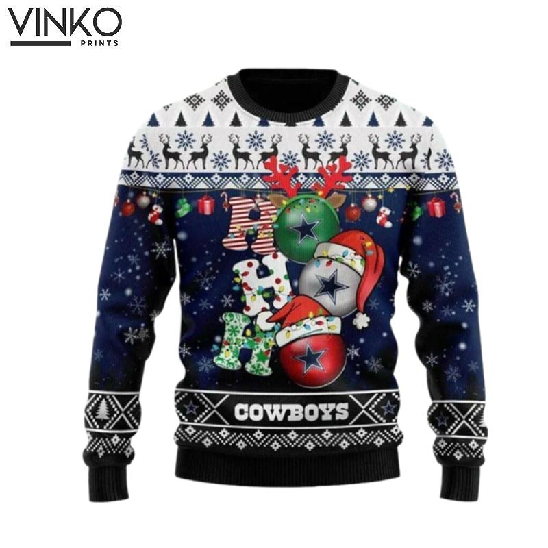 Cowboys Grin Football Ugly Christmas Sweater